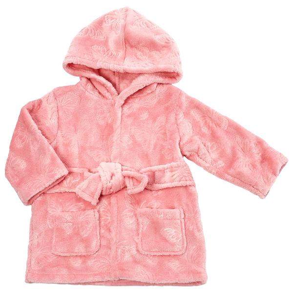 Baby Girl Little Celebrity(tm) Butterfly Print Robe W/Hood