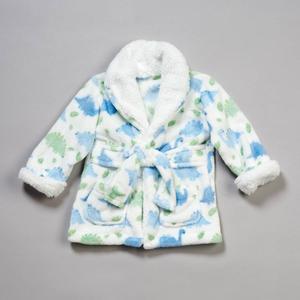Baby Boy Little Celebrity(tm) Dino Sherpa Lined Plush Robe