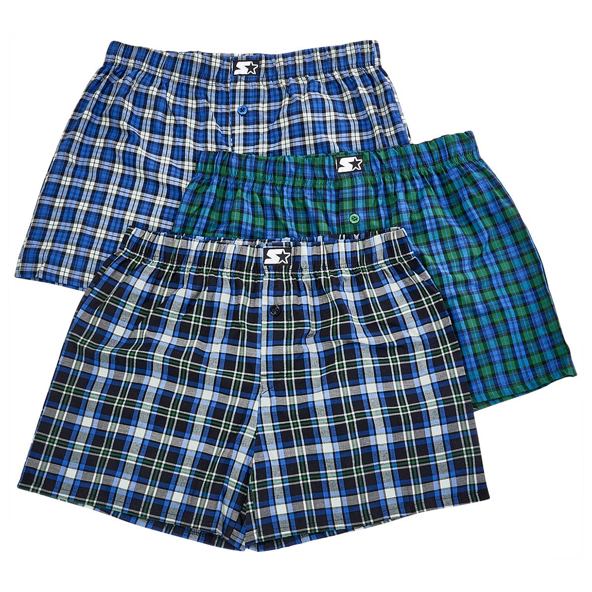 Mens Starter 3pk Woven Boxers