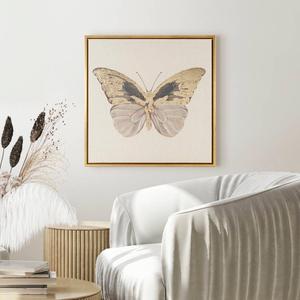 Artisan Home Metallic Brushed Butterfly Canvas Wall Decor alternate view