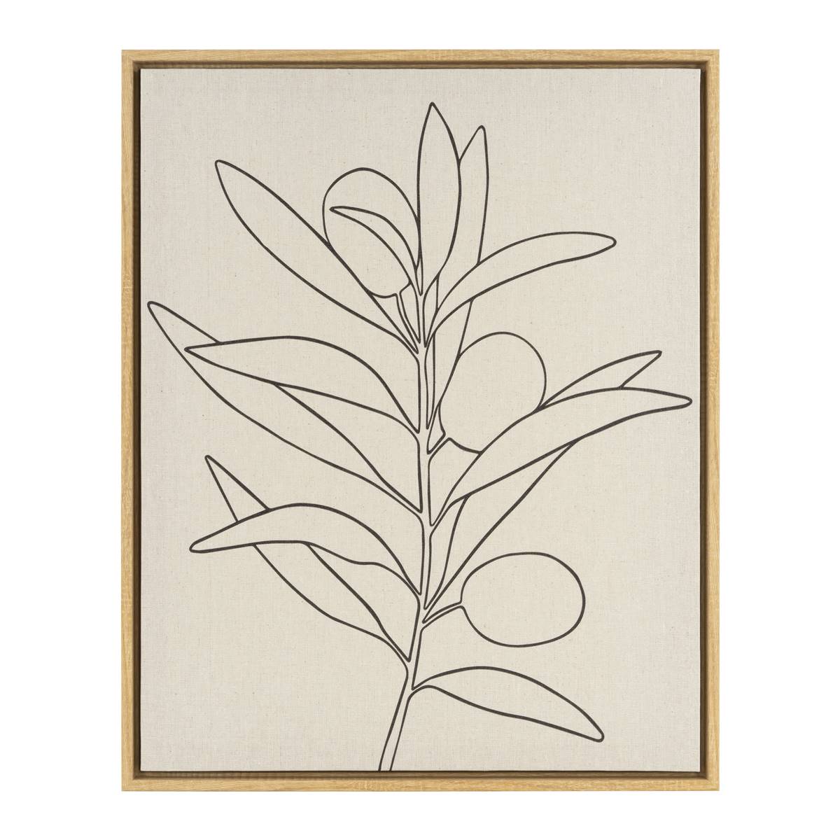 Artisan Home Leaves I Outline Canvas Wall Decor