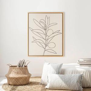Artisan Home Leaves I Outline Canvas Wall Decor alternate view