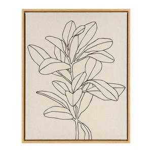 Artisan Home Leaves II Outline Canvas Wall Decor