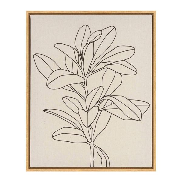 Artisan Home Leaves II Outline Canvas Wall Decor