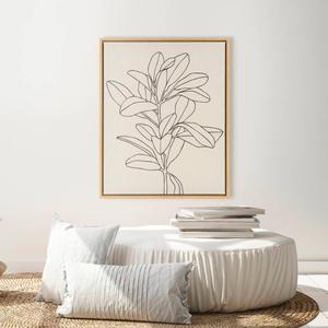 Artisan Home Leaves II Outline Canvas Wall Decor alternate view
