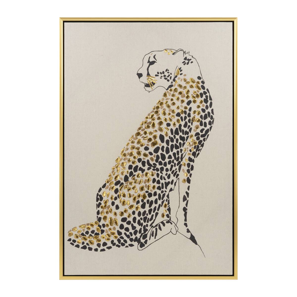 Artisan Home Gold Cheetah Canvas Wall Decor