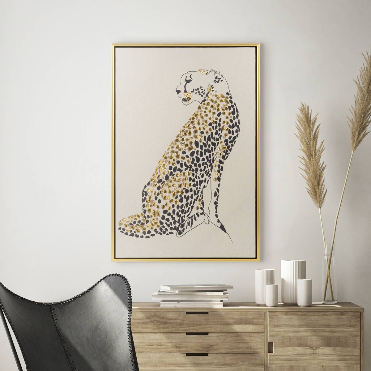 Artisan Home Gold Cheetah Canvas Wall Decor