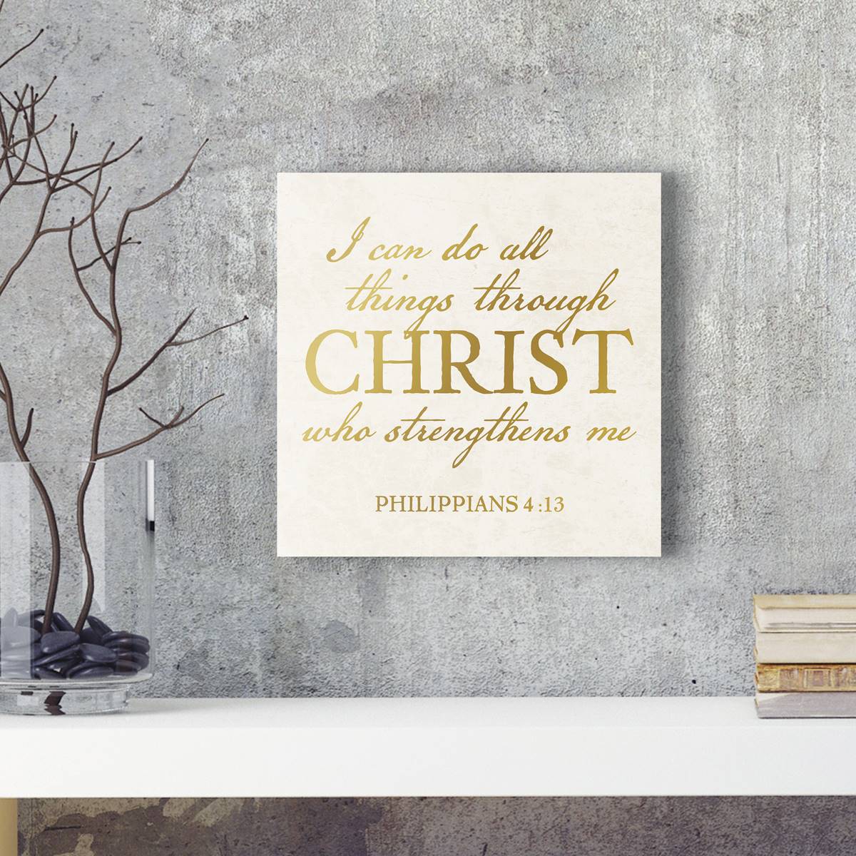Artisan Home Philippians 4:13 Canvas Wall Decor