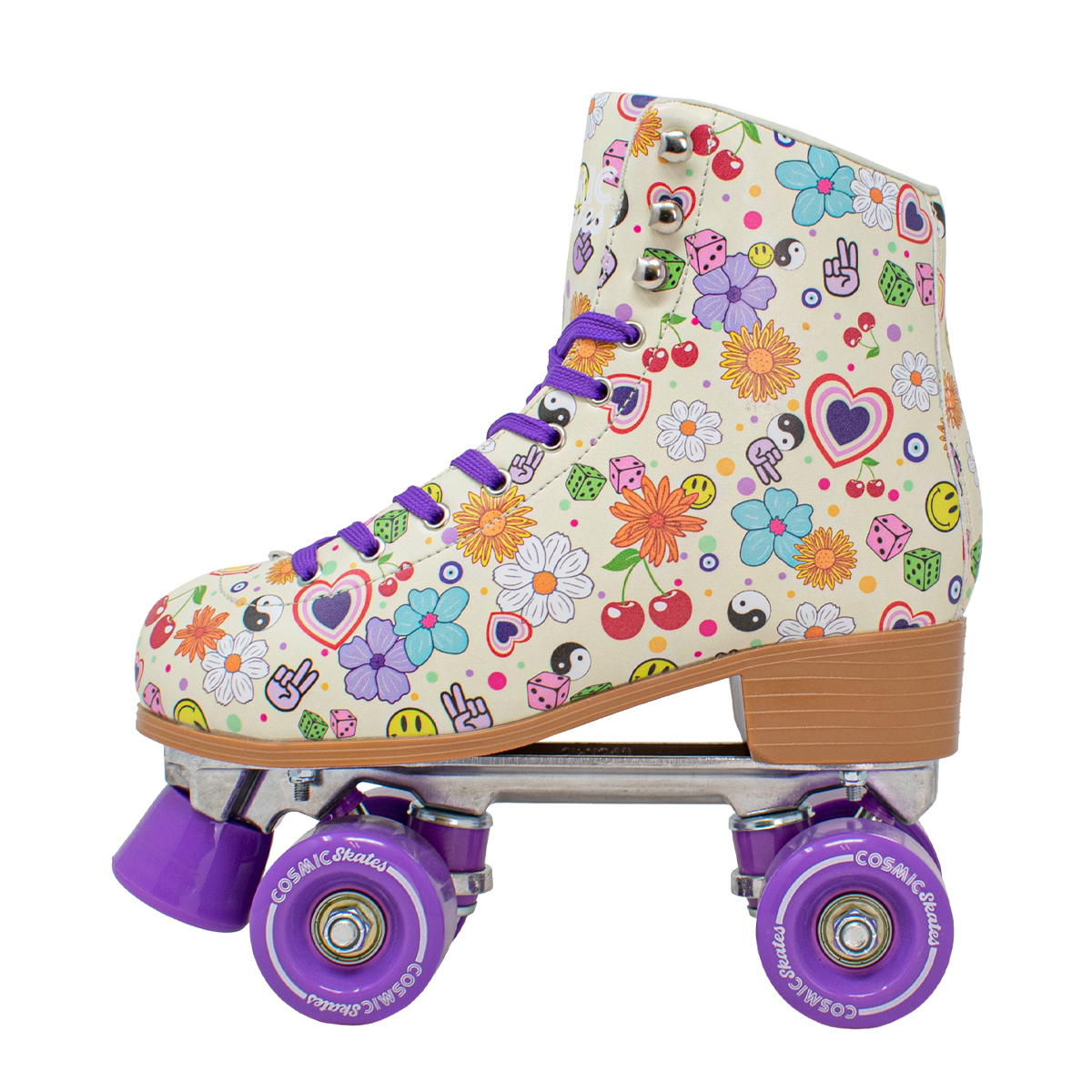 Womens Cosmic Skates Cheryl Retro Print Roller Skates