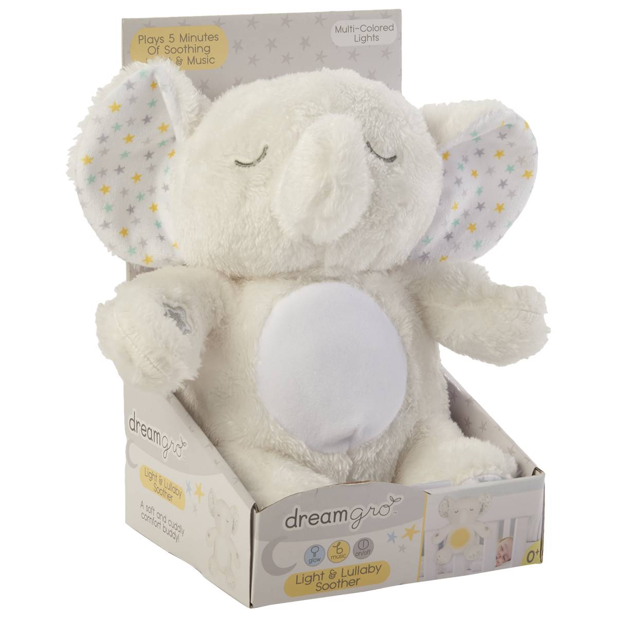 DreamGro(R) Starry Elephant Light & Lullaby Soother