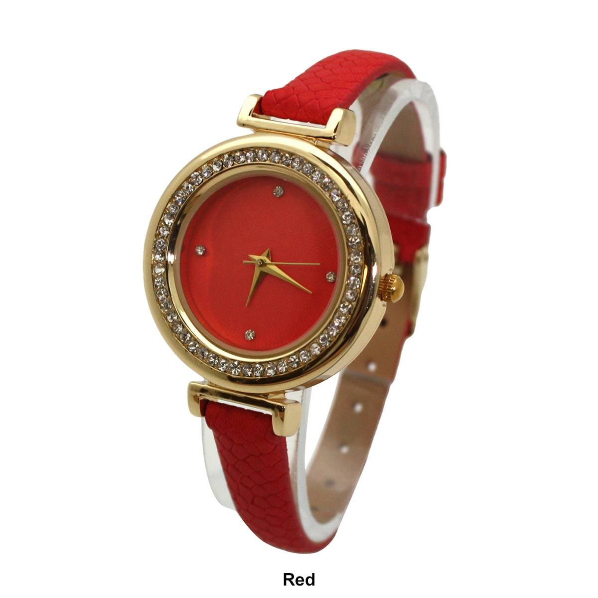 Womens Olivia Pratt(tm) Solid Colors & Rhinestones Watch - 26550