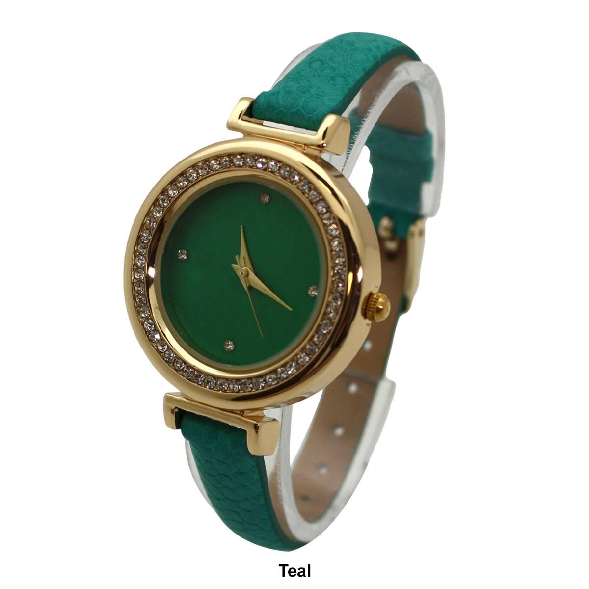 Womens Olivia Pratt(tm) Solid Colors & Rhinestones Watch - 26550