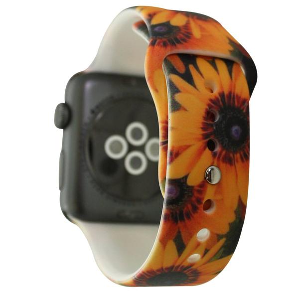 Womens Olivia Pratt(tm) Printed Apple Watch Band - 8844-REALDAISY alternate view