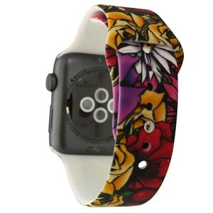 Womens Olivia Pratt(tm) Apple Watch Band - 8844-TATTOOFLOWERS alternate view
