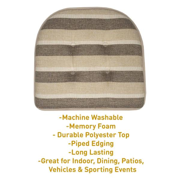 Sweet Home Collection Bradford U-Shaped Memory Foam Chair Cushion alternate view