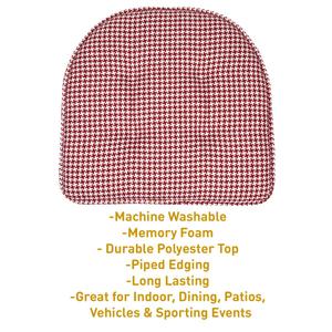 Sweet Home Collection Houndstooth Memory Foam Chair Pads alternate view