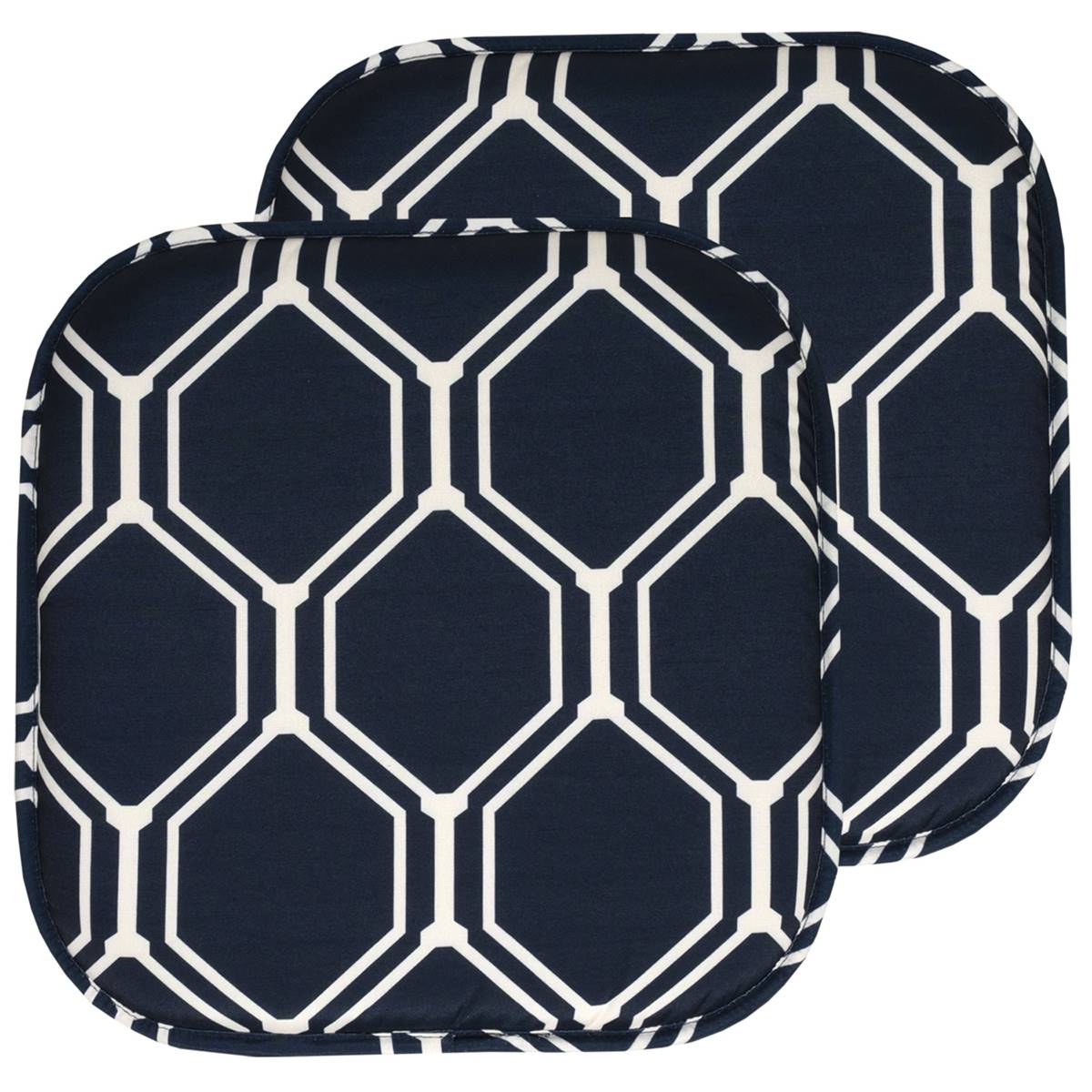 Sweet Home Collection Mirage Hexagonal Memory Foam Chair Pads