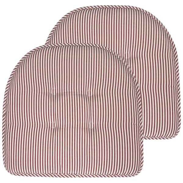 Sweet Home Collection Pinstripe Memory Foam Chair Cushions