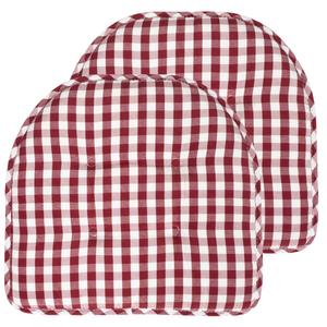 Sweet Home Collection Checkered Memory Foam Chair Pads