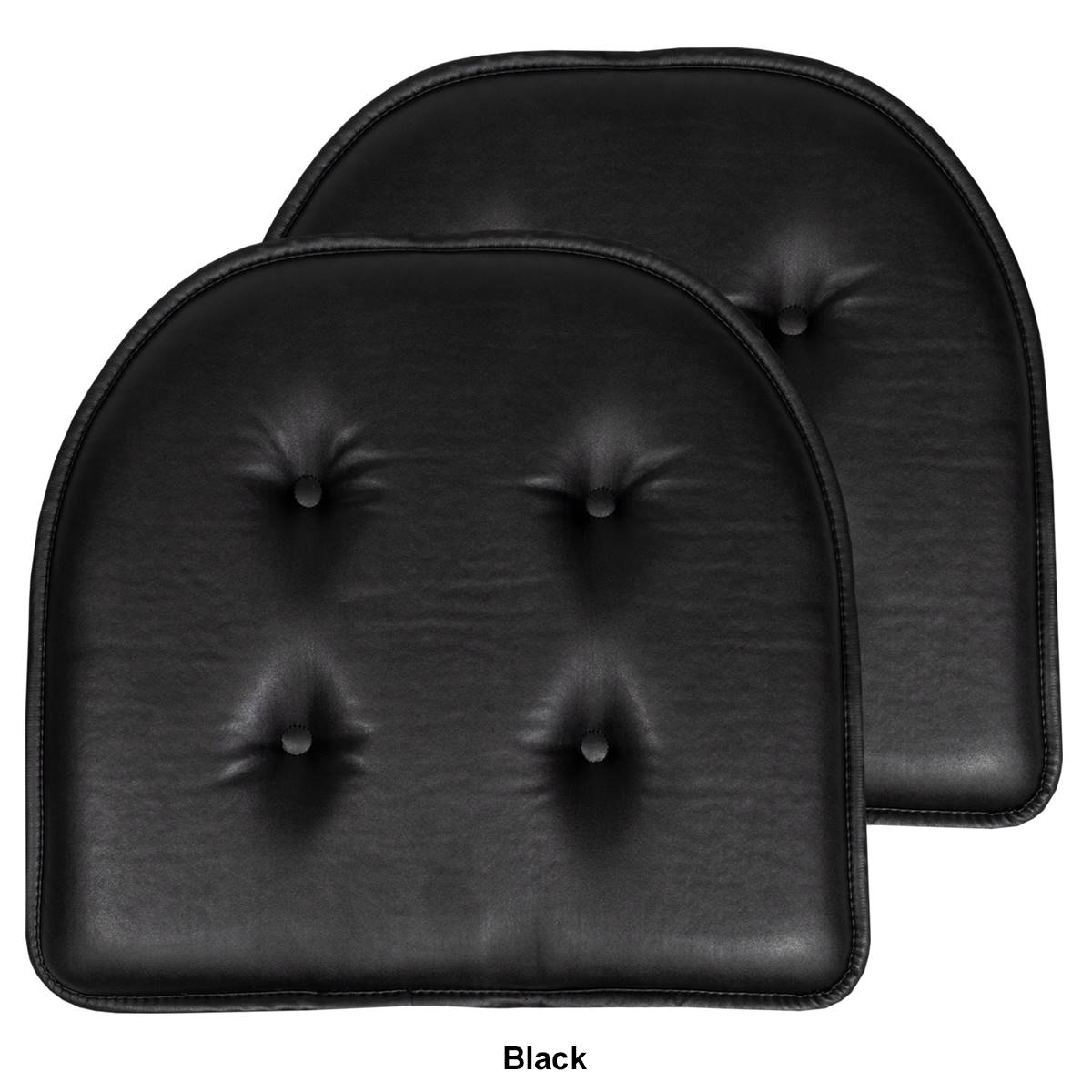 Sweet Home Collection Memory Foam Faux Leather Chair Pads