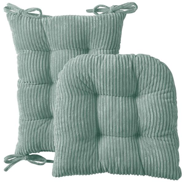 Sweet Home Collection 2pc. Non-Slip Velvet Rocking Chair Cushions alternate view