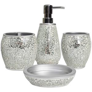 Sweet Home Collection Glamour Toothbrush Holder alternate view