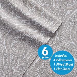 Sweet Home Collection 6pc. Paisley Microfiber Sheet Set alternate view