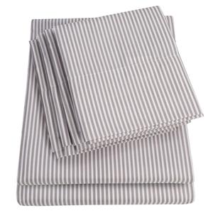 Sweet Home Collection 6pc. Classic Stripes Microfiber Sheet Set