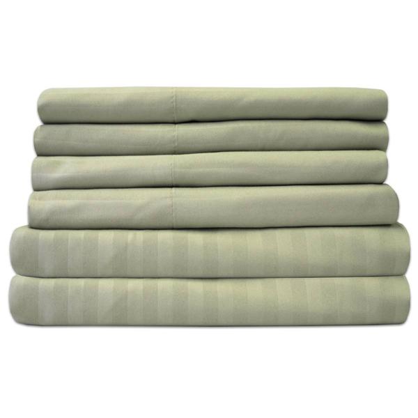 Sweet Home Collection 6pc. Embossed Stripe Microfiber Sheet Set alternate view