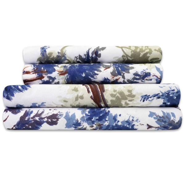 Sweet Home Collection 4pc. Florence Floral Microfiber Sheet Set alternate view