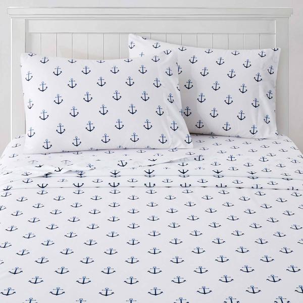 Sweet Home Collection Kids Fun & Colorful Ship Anchors Sheet Set