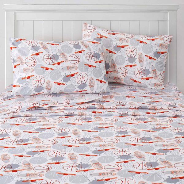 Sweet Home Collection Kids Fun & Colorful Basketball Sheet Set