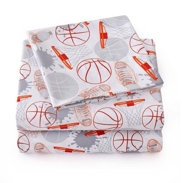 Sweet Home Collection Kids Fun & Colorful Basketball Sheet Set alternate view