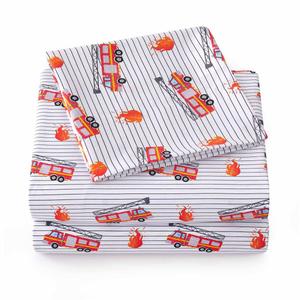 Sweet Home Collection Kids Fun & Colorful Fire Engine Sheet Set alternate view