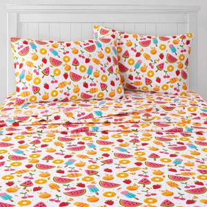 Sweet Home Collection Kids Fun & Colorful Fruity Fun Sheet Set
