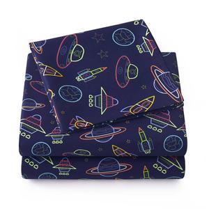 Sweet Home Collection Kids Fun & Colorful Spaceships Sheet Set alternate view