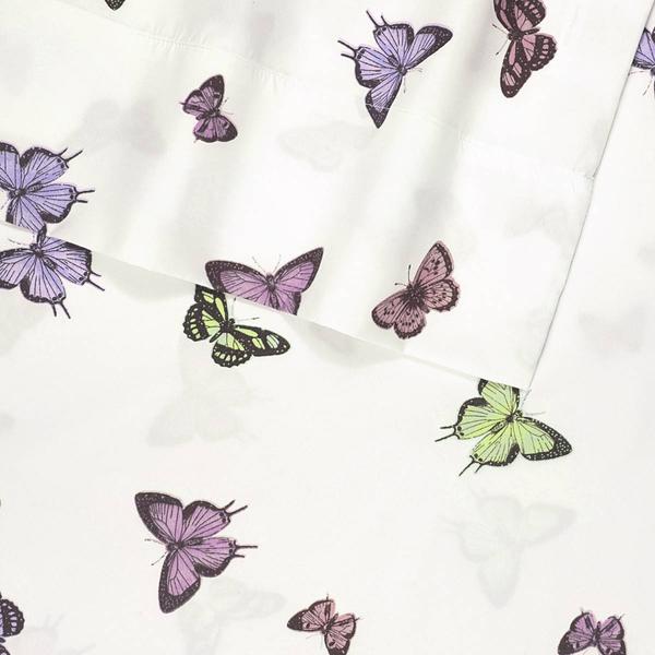 Sweet Home Collection Kids Fun & Colorful Butterflies Sheet Set alternate view