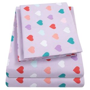 Sweet Home Collection Kids Fun & Colorful Hearts Sheet Set alternate view