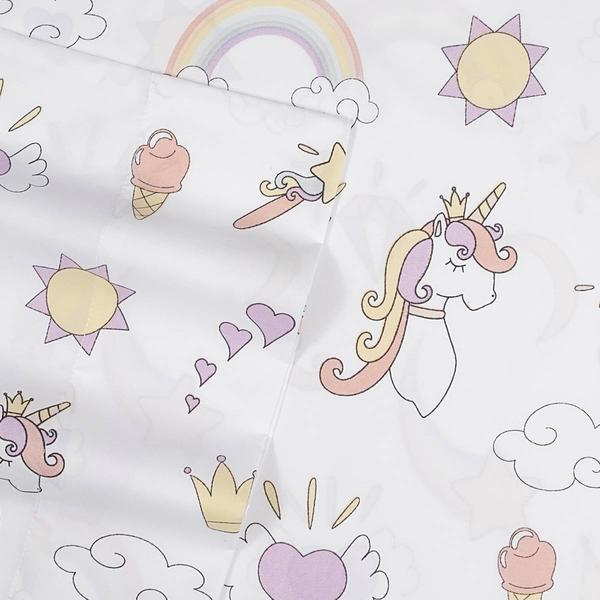 Sweet Home Collection Fun & Colorful Magical Unicorn Sheet Set alternate view