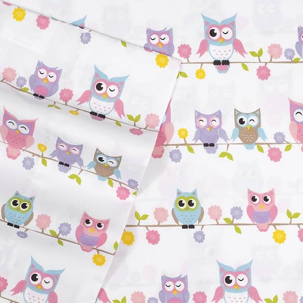 Sweet Home Collection Kids Fun & Colorful Owls Sheet Set