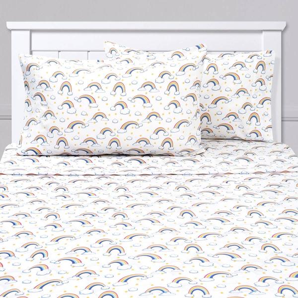 Sweet Home Collection Kids Fun & Colorful Rainbows Sheet Set