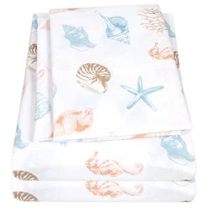 Sweet Home Collection Kids Fun & Colorful Seashells Sheet Set