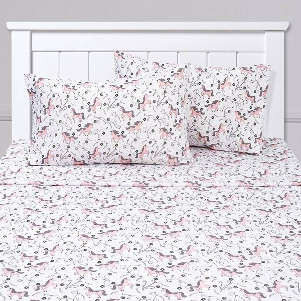 Sweet Home Collection Kids Fun & Colorful Unicorns Sheet Set