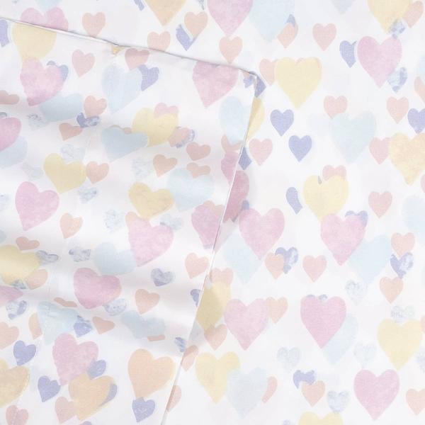 Sweet Home Collection Kids Fun & Colorful Vintage Heart Sheet Set alternate view