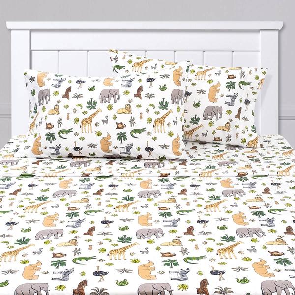 Sweet Home Collection Kids Fun & Colorful Wild Animals Sheet Set