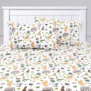 Sweet Home Collection Kids Fun & Colorful Wild Animals Sheet Set