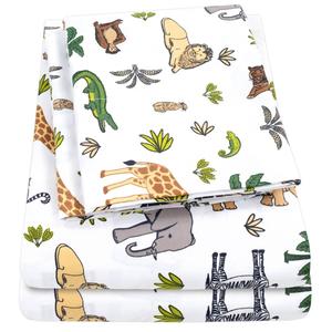 Sweet Home Collection Kids Fun & Colorful Wild Animals Sheet Set alternate view