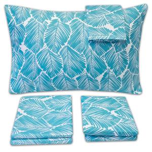 Sweet Home Collection 4pc. Tropical Leaf Microfiber Sheet Set alternate view