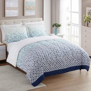 Sweet Home Collection Genova 7pc. Bed in a Bag Diamond Comforter