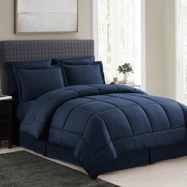 Sweet Home Collection 8pc. Checkered All Season Bed-in-A-Bag Set